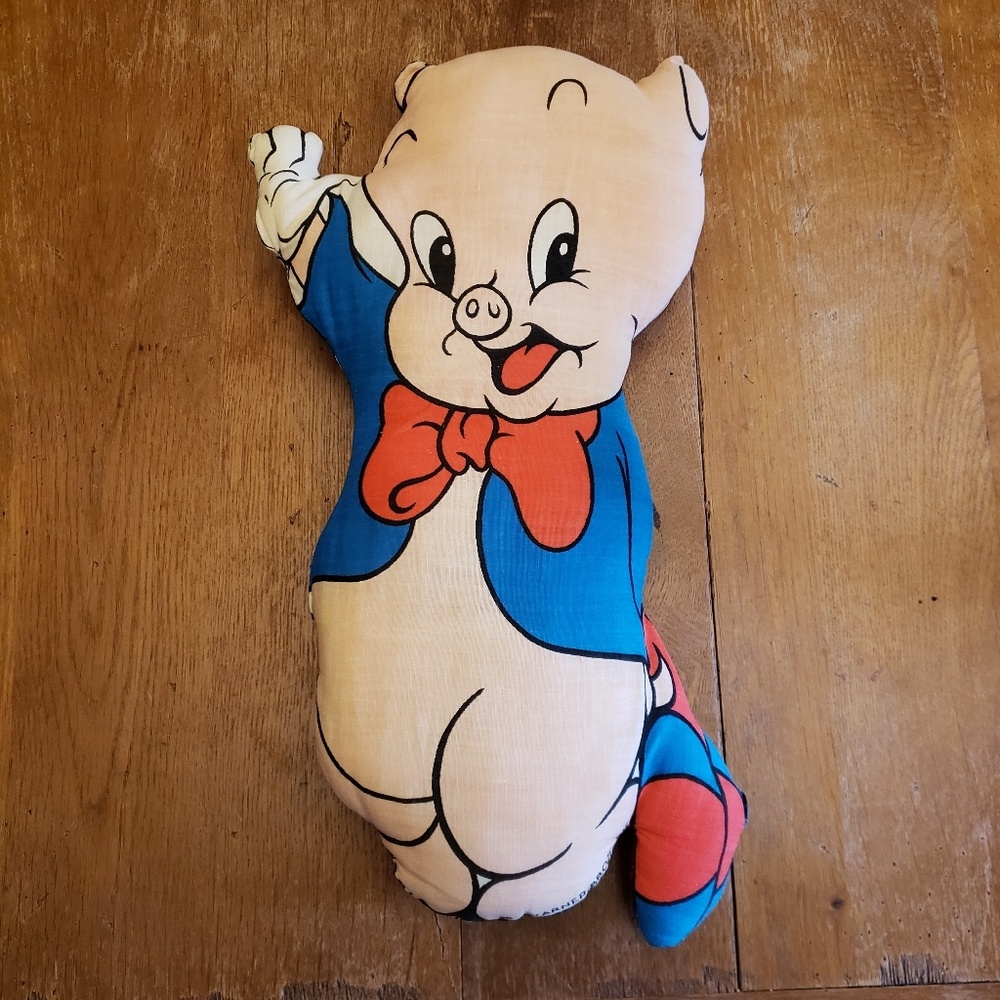 Vintage Looney Toons Porky Pig stuffed doll